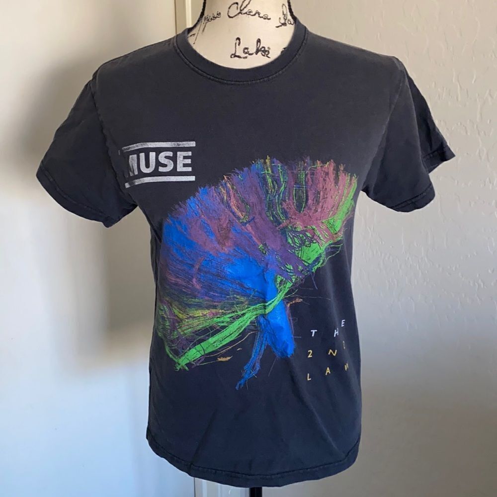 Muse Band Faded Black The 2nd Law Graphic 2013 Pullover T-Shirt Music Concert